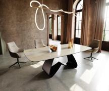 DELIFE Eetkamertafel Edge Boot 240x120 cm Keramiek Iris FMG Onice Oro ...