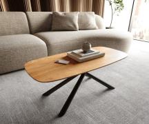 DELIFE Salontafel Edge Boot 100x50 cm Eiken Naturel Zwitserse rand Sar...