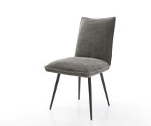 DELIFE Eetkamerstoel Lelio-Flex bouclé zacht mud 4-poot conisch zwart ...