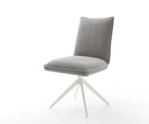 DELIFE Draaistoel Lelio-Flex zachte stof met structuur grijs kruisfram...