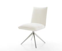 DELIFE Draaistoel Lelio-Flex bouclé zacht beige kruisframe breed roest...