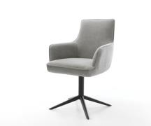 DELIFE Draaistoel Heira-Flex met armleuning zachte stof met structuur ...