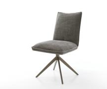 DELIFE Draaistoel Lelio-Flex bouclé zacht mud kruisframe breed afwerki...