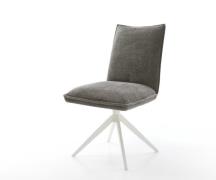 DELIFE Draaistoel Lelio-Flex bouclé zacht mud kruisframe breed wit 360...