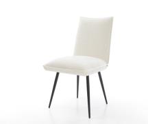 DELIFE Eetkamerstoel Lelio-Flex bouclé zacht beige 4-poot conisch zwar...