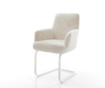 DELIFE Sledemodel Heira-Flex met armleuning pluchen crème-wit sledemod...