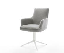 DELIFE Draaistoel Heira-Flex met armleuning zachte stof met structuur ...