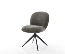 DELIFE Draaistoel Nube-Flex bouclé zacht mud kruisframe breed zwart 36...