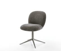 DELIFE Draaistoel Nube-Flex bouclé zacht mud kruispoot grafiet 360° dr...