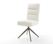 DELIFE Draaistoel Pela-Flex bouclé zacht beige kruisframe breed afwerk...