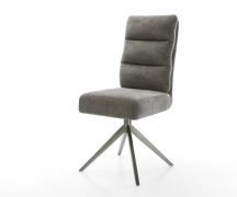 DELIFE Draaistoel Pela-Flex bouclé zacht mud kruisframe breed grafiet ...