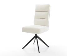 DELIFE Draaistoel Pela-Flex bouclé zacht beige kruisframe breed zwart ...