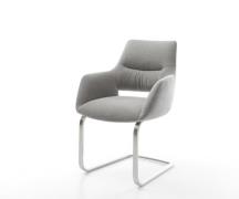 DELIFE Sledemodel Yago-Flex met armleuning zachte stof met structuur g...