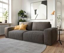 DELIFE Big-sofa Lanzo 230x95 cm microvezel khakibruin