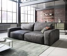 DELIFE Big-sofa Lanzo 230x95 cm kunstleer vintage antraciet