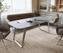 DELIFE Eettafel Edge Boot 200x100 cm Keramiek Boulevard Betonlook Roes...