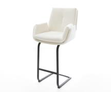 DELIFE Barstoel Clea-Flex Bouclé zacht Beige Vrijkantelframe plat meta...