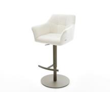 DELIFE Barstoel Yulo-Flex Bouclé zacht Beige Draaivoet in hoogte verst...