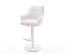 DELIFE Barstoel Alja-Flex Bouclé zacht Beige Draaivoet in hoogte verst...