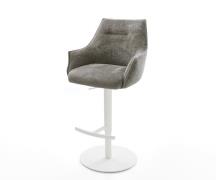 DELIFE Barstoel Alja-Flex Bouclé zacht Mud Draaivoet in hoogte verstel...