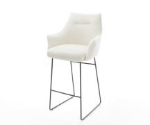 DELIFE Barstoel Alja-Flex Bouclé zacht Beige Sledeonderstel metaal zwa...