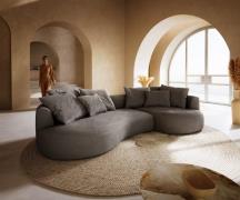 DELIFE Big-Sofa Edina 330x170 cm Bouclé Soft Modder