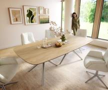 DELIFE Eettafel Edge Boot 240x120 cm Keramiek Laminam® Sabbia Eichefar...