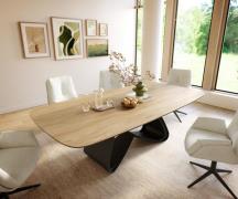 DELIFE Eettafel Edge Boot 240x120 cm Keramiek Laminam® Sabbia Eichefar...