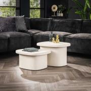 Salontafel set van 2 | Stone organic | Marmer composiet