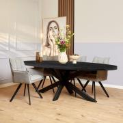 Eettafel Denver Black | 240 cm | Ovaal