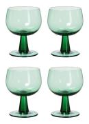 HKliving The Emerlads laag wijnglas set van 4