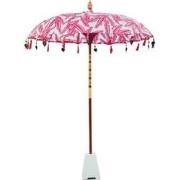 Bali parasol 250 cm roze bladeren