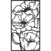 By WOOM -Framed 24x42cm Detailed poppy´s