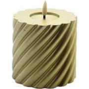 Mansion atmosphere swirl led kaars goud 10x10cm