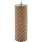 Mansion atmosphere swirl led kaars zand 20x7,5cm