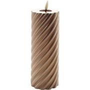 Mansion atmosphere swirl led kaars metallic champagne  20x7,5cm