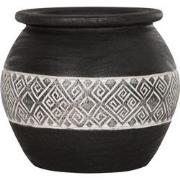 MUST Living Vase Tribal large black - 24xØ26 cm