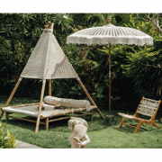 Bali parasol macrame 250 cm créme