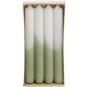 Rustik Lys - Half dipped dinerkaars Tea green s/4