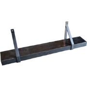 Anli-Style Robuuste wandplank Zwart + metalen houders