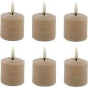 Mansion atmosphere led mini kaarsjes sand- 6 stuks