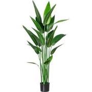 Kopu® Kunstplant Canna 140 cm 20 bladeren - in zwarte pot - Bloemriet