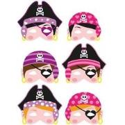 24 Stuks - Mix Meisjes Piraten Maskers van Foam - Traktatie - Uitdeelc...