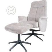 Relaxfauteuil Bindy + Hocker - Perfect Harmony - Taupe 04