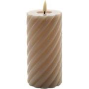 Mansion atmosphere swirl led kaars rustic sand  15x7,5cm