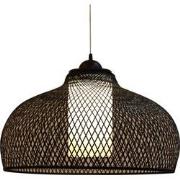 Fine Asianliving Bamboe Webbing Hanglamp Zwart Robin D52xH30cm