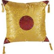 Fine Asianliving Chinese Kussen Geel met Goud Kwastjes 45x45cm