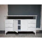 Rootsmann Dressoir Wit Metaal | Opbergkast Op Wielen