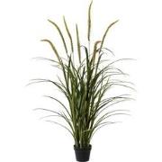 Kopu® Kunstplant Miscanthus 135 cm - 7 pluimen - in zwarte pot