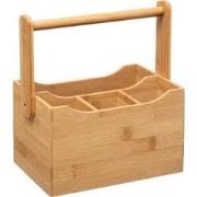 Decopatent® Bestek Organizer - Bamboe hout - 4 vakken - Keuken besteko...